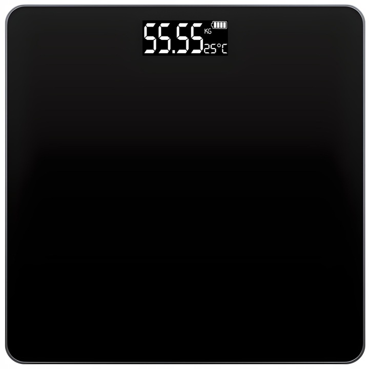 WAGA ŁAZIENKOWA ELEKTRONICZNA SZKLANA LED SLIM PRECYZYJNA 180 KG +