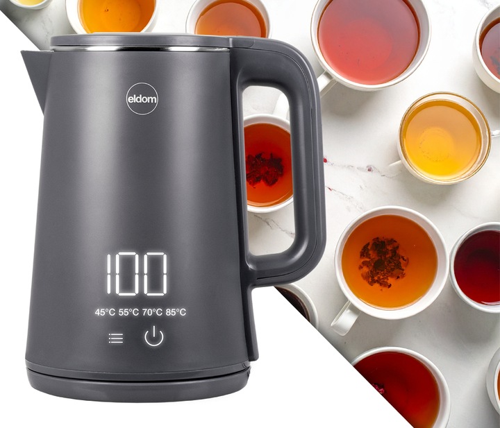 Czajnik bezprzewodowy z regulacją temperatury C515 szary 2000W 5