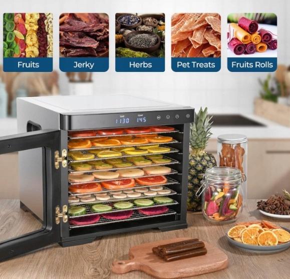 SUSZARKA SPOŻYWCZA DO ŻYWNOŚCI GRZYBÓW ZIÓŁ OWOCÓW WARZYW TIMER! 1000W