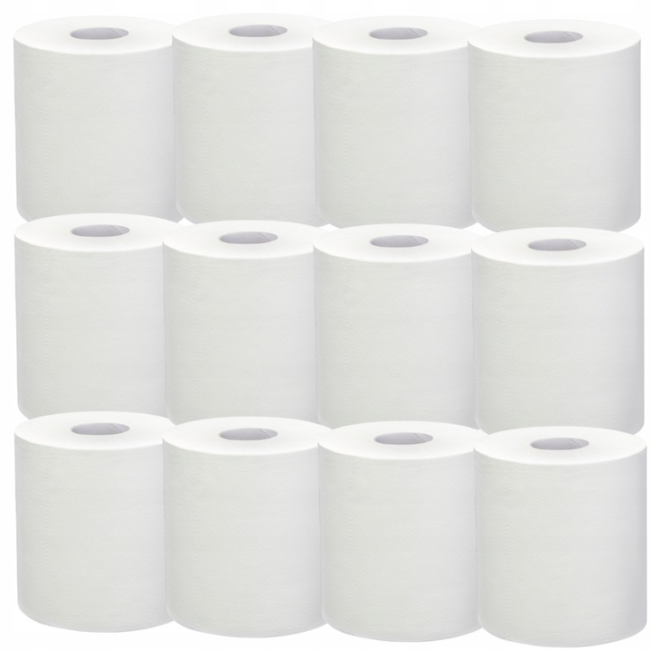 12X RĘCZNIK PAPIEROWY CELULOZA BIAŁY 100M 5160 LISTKÓW 2 WARSTWY