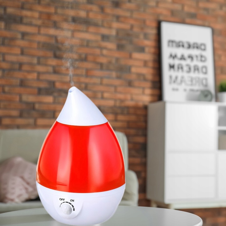 DYFUZOR NAWILŻACZ POWIETRZA CICHY LAMPKA LED 7 KOLORÓW 25W JONIZATOR