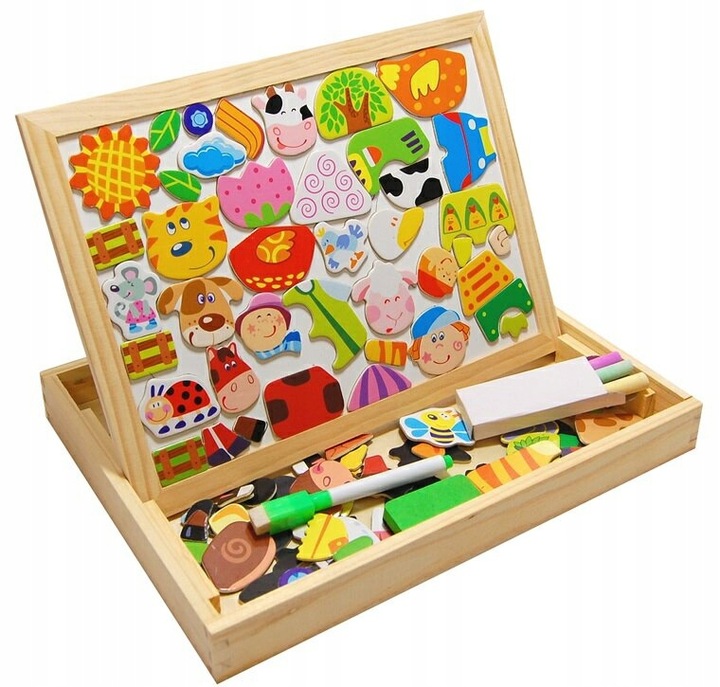 EDUKACYJNA DUŻA TABLICA MAGNETYCZNA KREDOWA