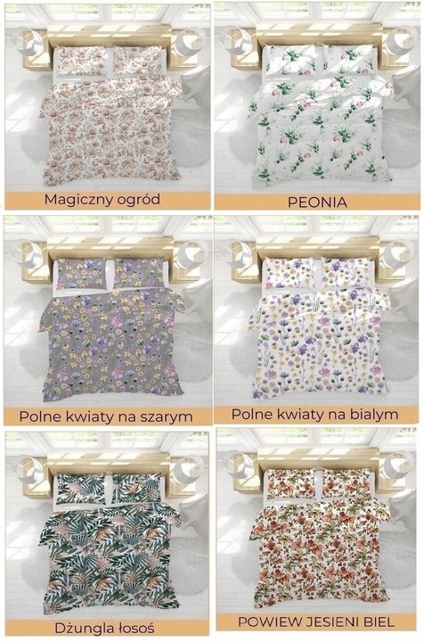 Komplet pościeli 140x200 gruba Polska bawełna 100% dużo wzorów -