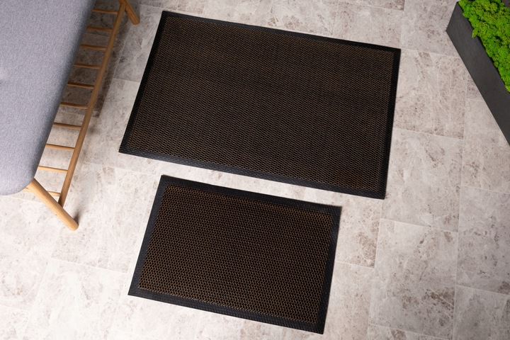 WYCIERACZKA POD DRZWI DO BUTÓW 50x80cm BRĄZ SIATKA 3D WEJŚCIOWA ZEWNĘTRZNA