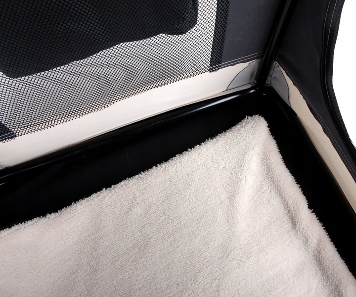 TRANSPORTER TORBA SKŁADANA KOJEC DLA PSA KOTA Z MATĄ PLUSZOWĄ 82cm XL