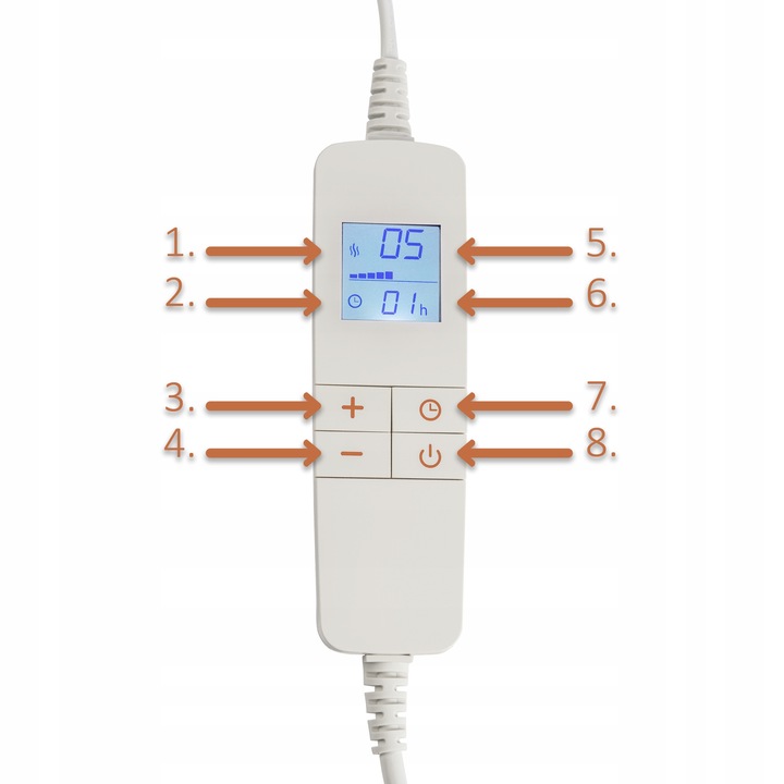 DUŻY 180x160 Koc Elektryczny Pluszowy Mata grzewcza Pilot LCD Timer