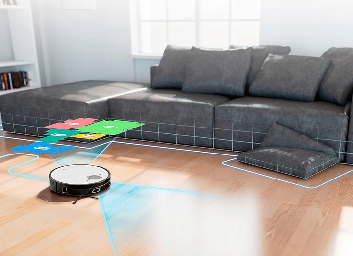 ROBOT SPRZĄTAJĄCY 2W1 LASER SAMOOPRÓŻNIAJĄCY MOPUJĄCY NAJMOCNIEJSZY 8000PA