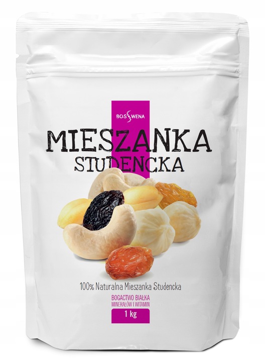 Mieszanka STUDENCKA 1 KG IDEALNA ZDROWA 1kg / BIOSWENA jakość PREMIUM