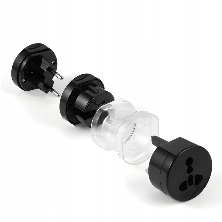 Adapter do Gniazdka Angielska Podróżny Zestaw 3 Końcówek ŚWIAT UK UE