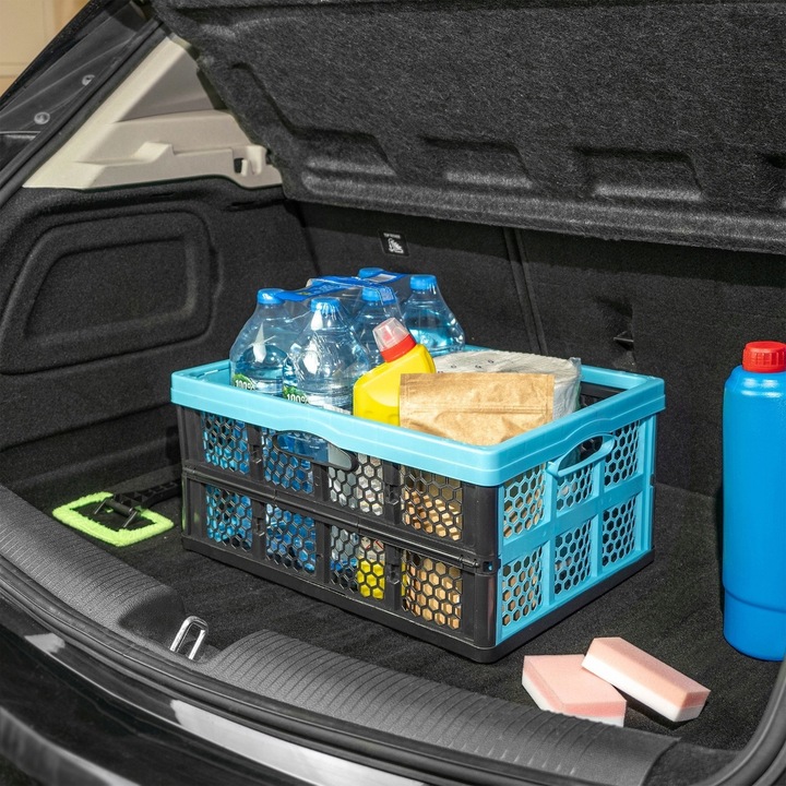 SKRZYNKA SKŁADANA DO BAGAŻNIKA KOSZ ZAKUPY POJEMNIK SKŁADANY 32L DUŻY
