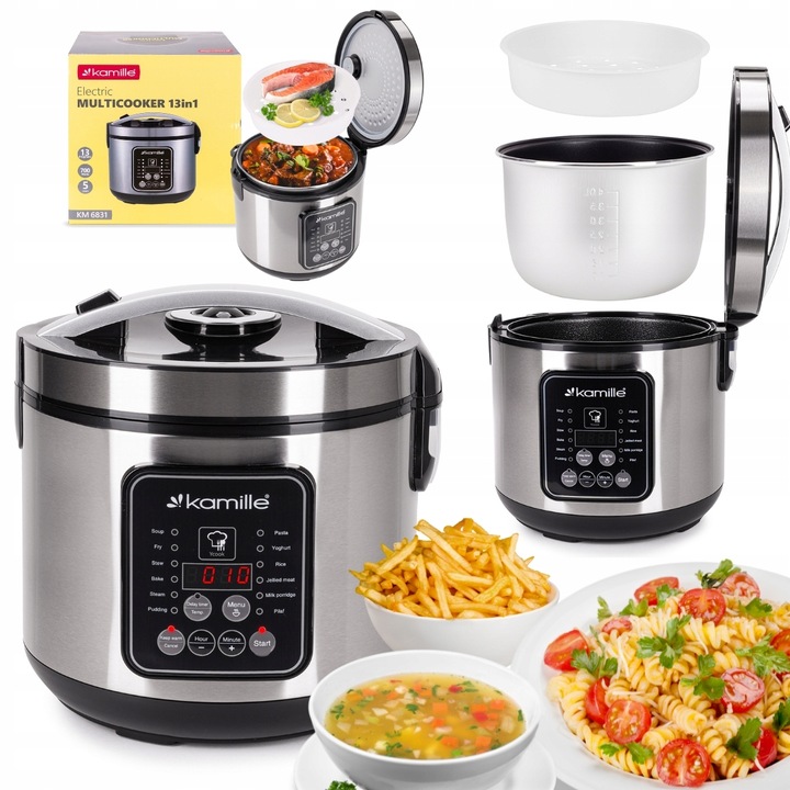 MULTICOOKER ELEKTRYCZNY GARNEKGARNEK SZYBKOWAR PAROWAR 13 PROGRAMÓW