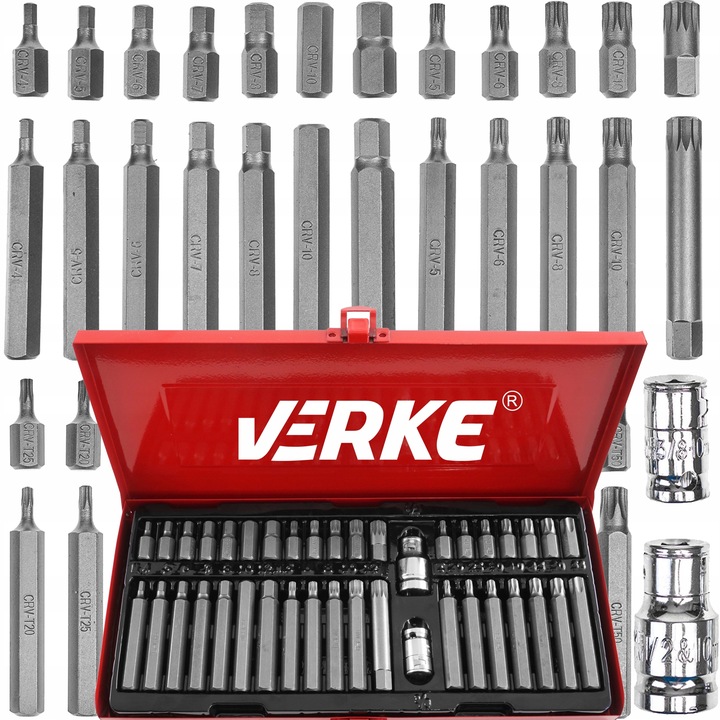 ZESTAW BITÓW KLUCZY IMBUS SPLINE TORX 40 el BITY