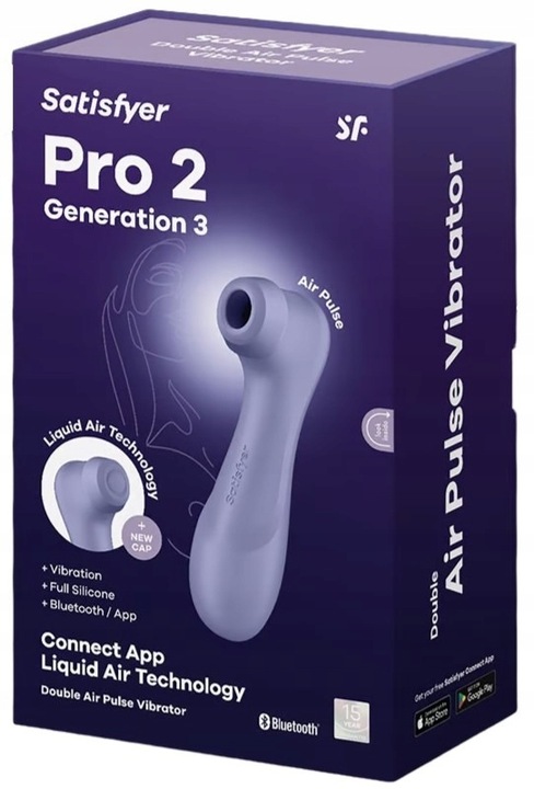 Masażer łechtaczki SATISFYER Pro 2 Generation 3 Connect App Fioletowy
