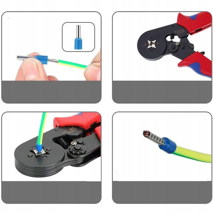 ZACISKARKA DO TULEJEK PRZEWODÓW KABLI PRASKA KONEKTORÓW 1800 SZT