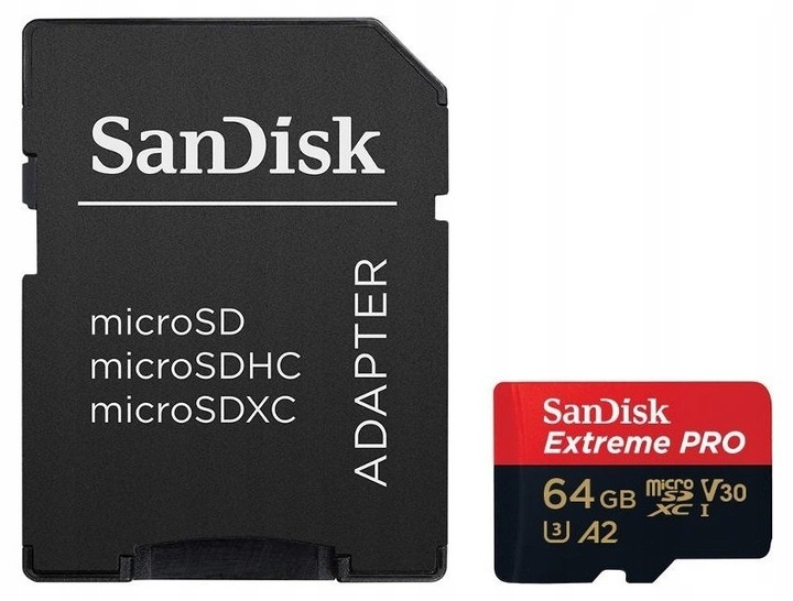 Karta EXTREME PRO microSD 64GB 170/U3 A2 (Styczeń 2024)