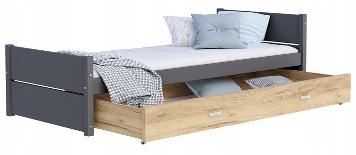 Łóżko młodzieżowe 90x200 szuflada materac TYMON