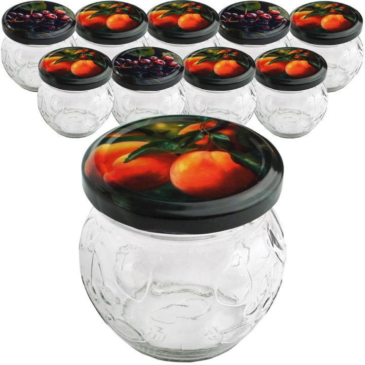 10x SŁOIK 200ML Z ZAKRĘTKĄ NA PRZETWORY DŻEM SŁOICZEK DO DESERÓW