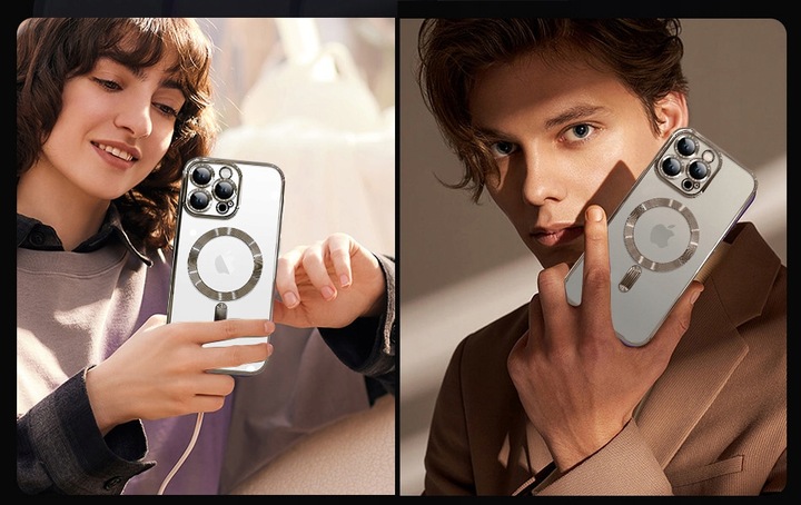 Etui case do iPhone 16 Pro tytan naturalny do MagSafe ochrona aparatów