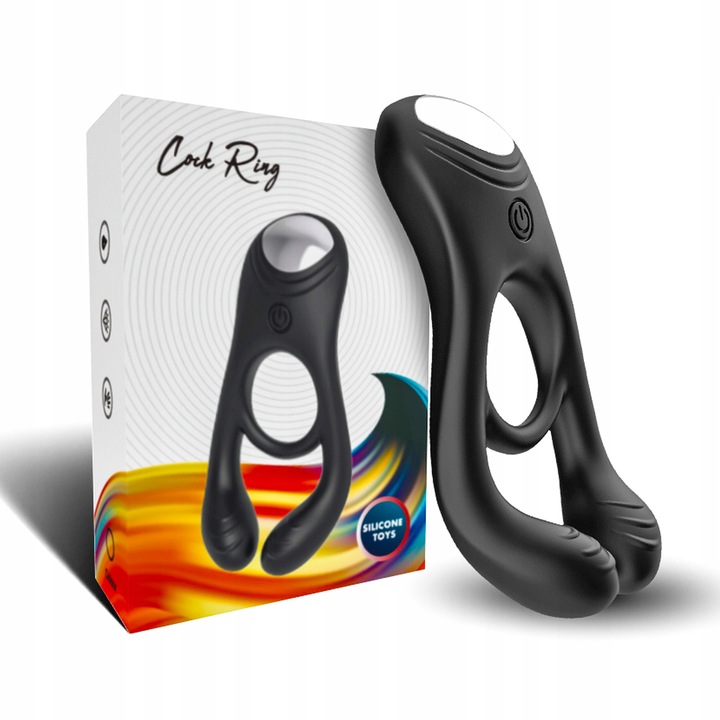 WIBRUJĄCY PERŚCIEŃ NA PENISA RING WIBRATOR DLA PAR nakładka DO ŁECHTACZKI