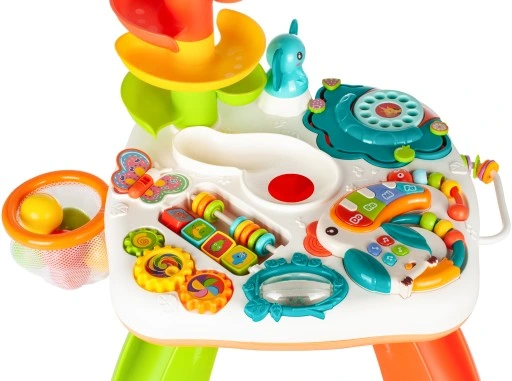 STOLIK INTERAKTYWNY EDUKACYJNY ZJEŻDŻALNIA PIŁEK PIŁECZKI PIANINKO PAPUGA