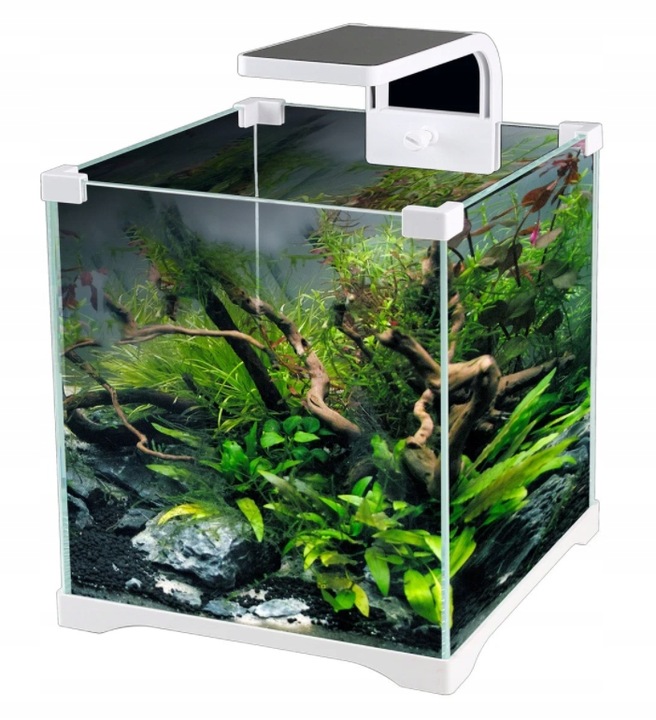 Krewetkarium 15L Akwarium Kostka GOTOWY ZESTAW Lampa LED Filtr