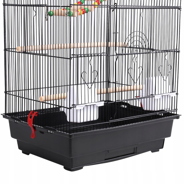 Yaheetech Duża Klatka dla Papug, Klatka dla Ptaków, 46x35.5x99 cm,