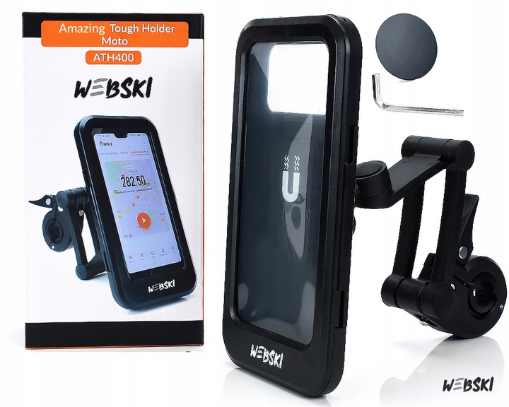 WODOSZCZELNY UCHWYT DO NAWIAGACJI TELEFONU I SAKWA DO KIEROWNICY HULAJNOGI