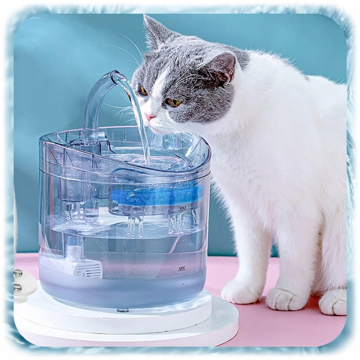 POIDEŁKO FONTANNA DLA KOTA PSA Poidło Automatyczne Miska 1,8L + Filtr