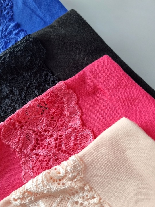 6x ODDYCHAJĄCE BAMBUSOWE MAJTKI FIGI KORONKOWE Z WYSOKIM STANEM 3XL #25