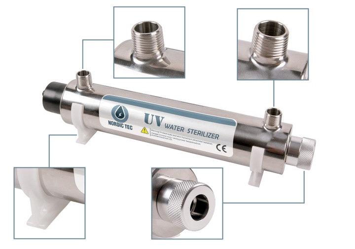 FILTR STERYLIZATOR UV lampa Nordic Tec PHILIPS 30W UV do wody Atest
