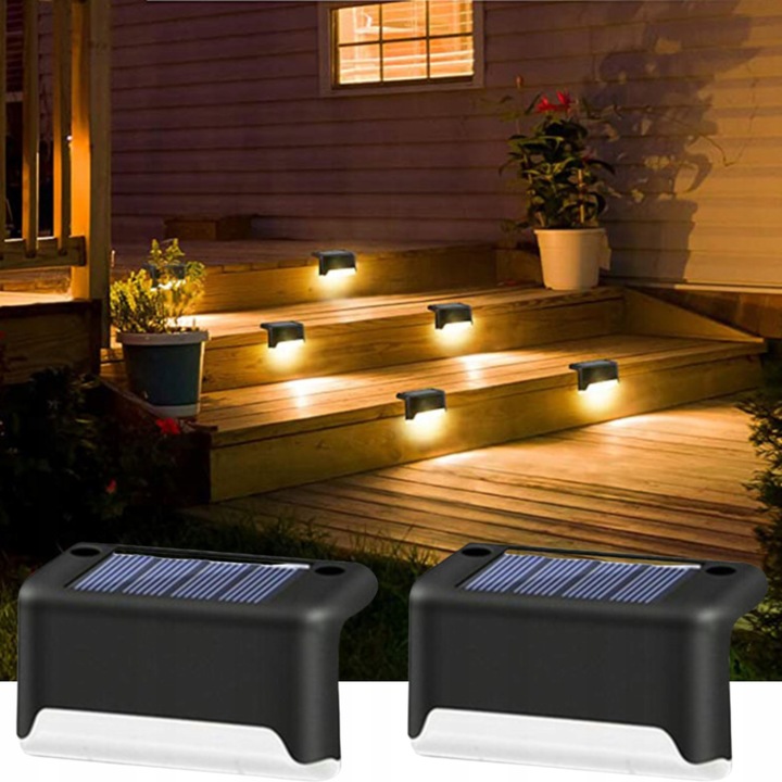 6x Lampki SOLARNE Ogrodowe LED na Schody TARAS Płot Oświetlenie Balkon