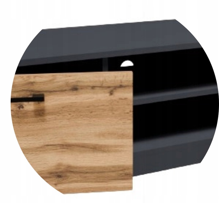 Szafka RTV 2DC 160cm GRAFIT-WOTAN duży stolik pod telewizor komoda