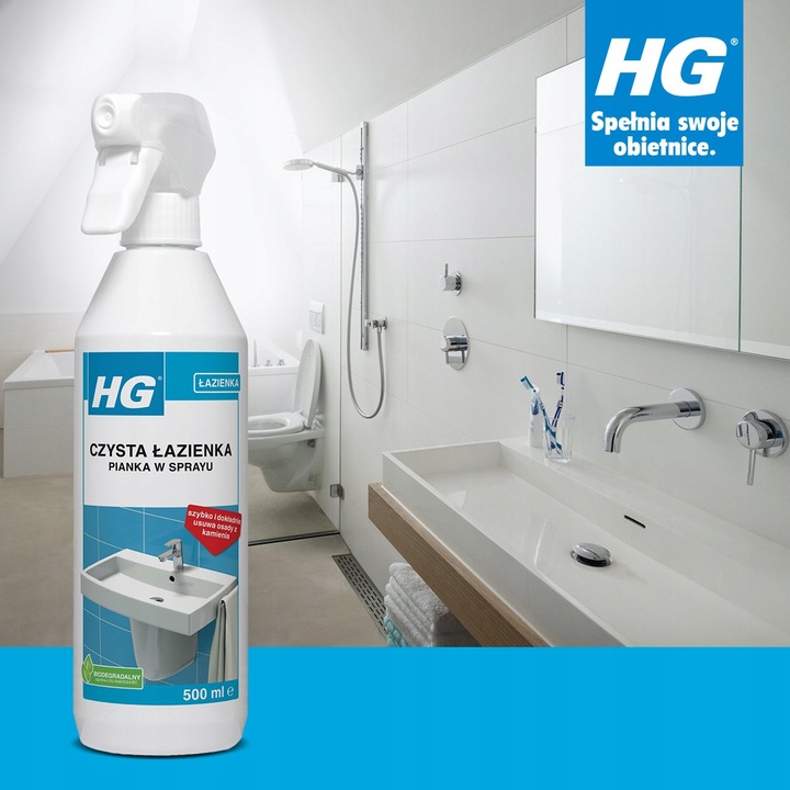 HG pianka spray do czyszczenia łazienki profesjonalny czysta łazienka 500ml