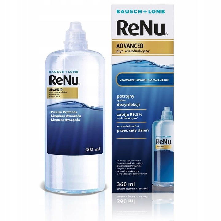 Płyn do soczewek kontaktowych Bausch&Lomb ReNu Advanced, 360 ml