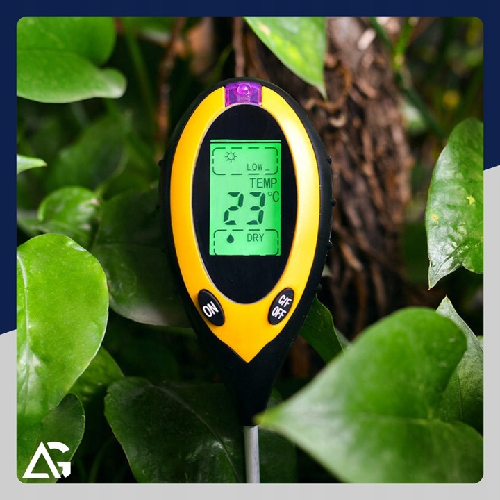 KWASOMIERZ GLEBOWY TESTER PH GLEBY PODŁOŻA ZIEMI MIERNIK WILGOTNOŚCI