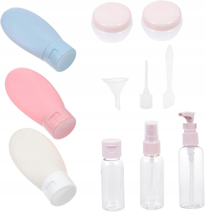 Zestaw pojemników podróżnych na kosmetyki do samolotu 11sz Kosmetyczka