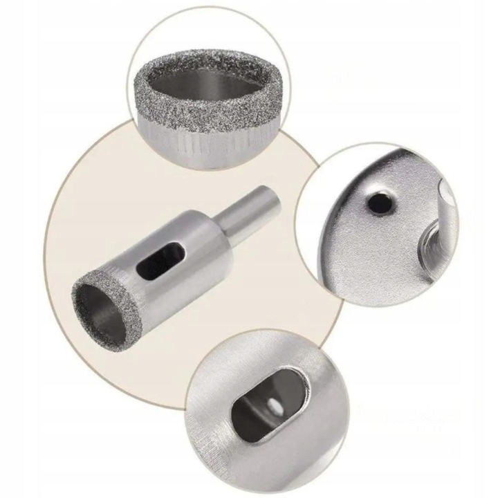 OTWORNICE WIERTŁA DIAMENTOWE DO GRESU, PŁYTEK, GLAZURY, SZKŁA, KORONKI