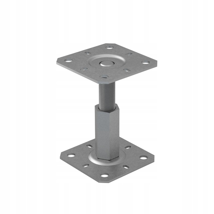 PODSTAWA SŁUPA REGULOWANA 100X100X100-150 MM KOTWA GWINTOWANA OCYNK