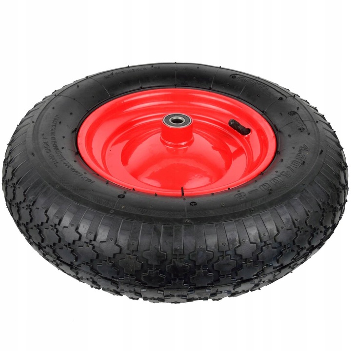 KOŁO KÓŁKO DO TACZKI TACZEK POMPOWANE Z OSIĄ MOCNE Z DĘTKĄ 4.00-8 2PR