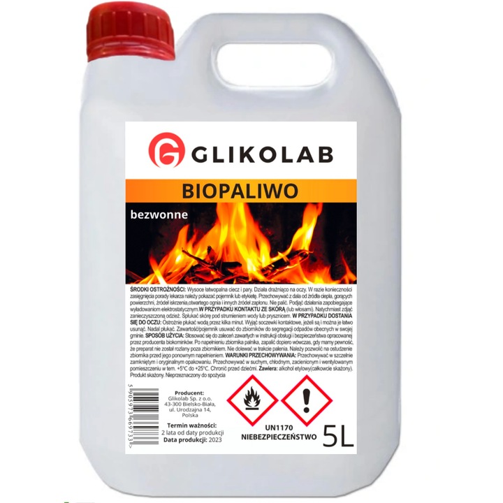 BIOPALIWO DO BIOKOMINKA BEZZAPACHOWE 20L (4x5L)