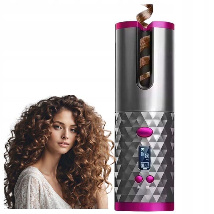 Bezprzewodowa lokówka automatyczna LCD fale loki obrotowa USB Do stylizacji