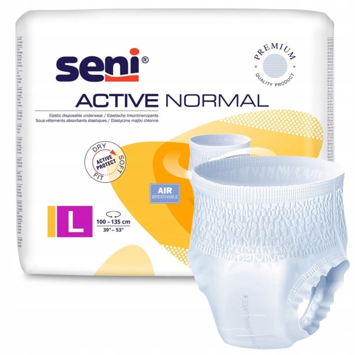 SENI ACTIVE NORMAL L MAJTKI CHŁONNE DLA DOROSŁYCH 10 SZT.