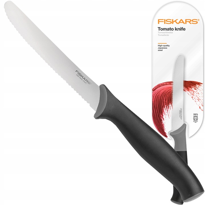 FISKARS NÓŻ NOŻYK POMIDORÓW MIĘKKICH WARZYW OWOCÓW ZĄBKOWANY OSTRY