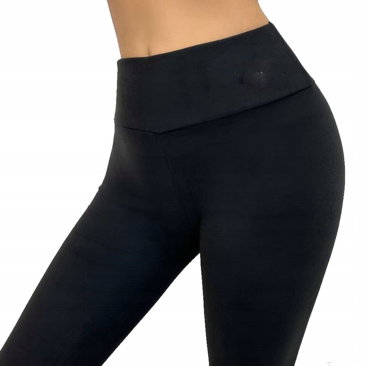 Klasyczne , Wygodne Getry Legginsy z wysokim stanem i szeroką gumką S/M