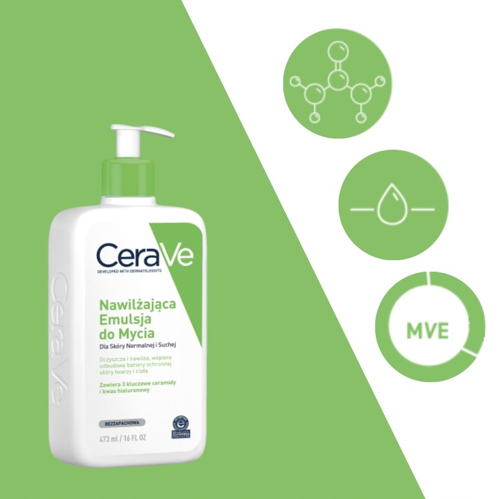 Emulsja CeraVe Nawilżająca do Mycia Dla Skóry Normalnej i Suchej 473ml
