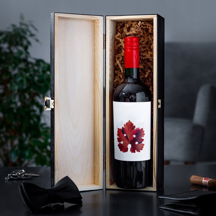 PROŚBA O ŚWIADKOWANIE SKRZYNKA NA WINO Z GRAWEREM PREZENT DLA ŚWIADKA IMIĘ