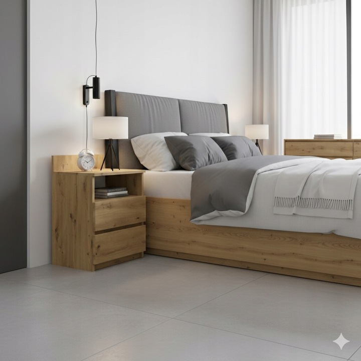 SZAFKA NOCNA STOLIK SYPIALNIA M1 DĄB ARTISAN