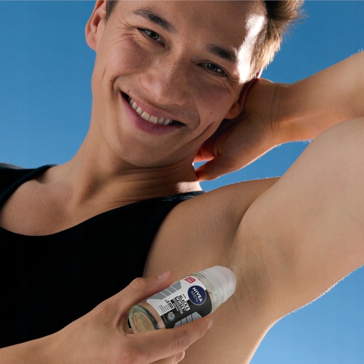 4 x NIVEA MEN Black&White Invisible Original Antyperspirant Roll On, 50 ml