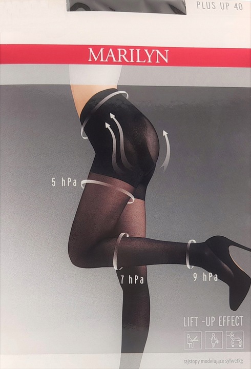 Rajstopy Marilyn PLUS UP 40 DEN modelują NERO 5-XL