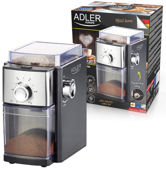 MŁYNEK DO KAWY ŻARNOWY MOCNY XL REGULACJA MIELENIA